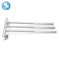 2 4 poles swing towel bar practical durable chrome plated modern towel bar Stainless Steel bathroom holder towel free shipping