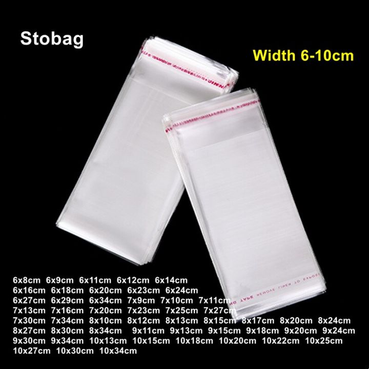 StoBag 100pcs Transparent Small Ziplock Plastic Bags Jewelry Gift