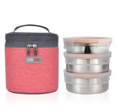 TUMS Insulated Lunch Box Set 4P Double Vacuum Structure Stainless 304 –  BODASADA