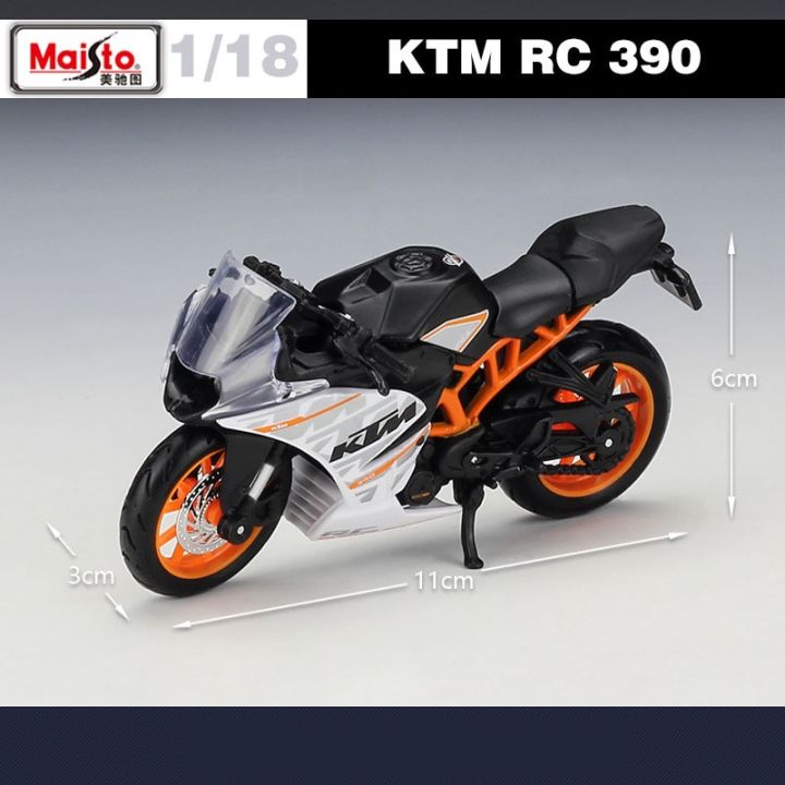 maisto-1-18-ktm-rc-390โมเดลมอเตอร์ไซค์แข่งอัลลอยด์การจำลองสูงโมเดลมอเตอร์ไซค์โลหะหล่อของขวัญของเล่นเด็กของสะสม