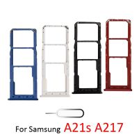 สำหรับ Samsung Galaxy A21s A217 A217M A217F A217N โทรศัพท์ของแท้ใหม่ช่องใส่ซิมถาดชิปอะแดปเตอร์ถาดถาด SD การ์ด