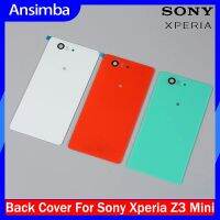 Ansimba Z3 D5833 D5803ขนาดกะทัดรัดสำหรับ Sony Xperia Z3 MINI ฝาหลังแก้วเล็กพร้อมสติ๊กเกอร์ปิดปลอกหุ้มช่องหลังด้วย NFC