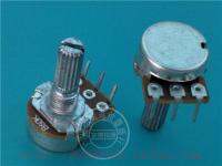 Professional Power Amplifier Potentiometer 148ประเภท Single-Connected Potentiometer กับ Bent Foot B50K ความยาว20มม. ดอกไม้สีขาว Shell