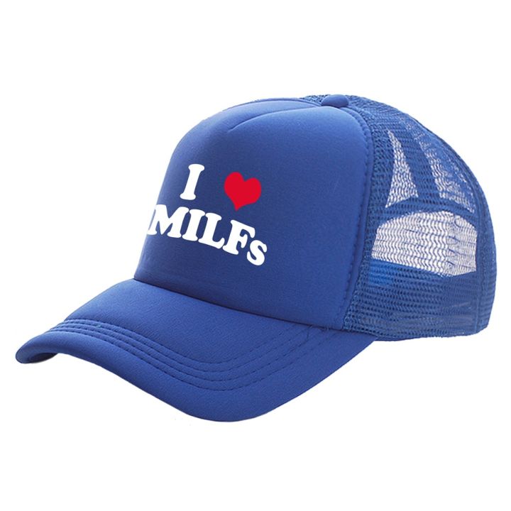 2023-ฉันรักทหารหมวกทรักเกอร์ผู้ชายหมวกเบสบอลอารมณ์ขันเท่ฤดูร้อนหมวกตาข่าย-mz-476ตาข่าย-unisex