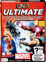 Mattel Games UNO Ultimate Marvel Card Game with 4 Collectible Foil Cards, Character-Themed Decks &amp; Special Rules, Gift for Game Night, Ages 7 Years &amp; Older