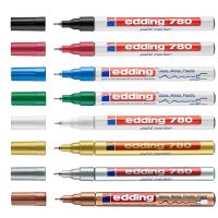 1pcs Edding 780 Paint Markers 0.8MM Fine Point Colored Oil Paint Pen Drawing on Anything Metallic Pen Art Supplies Stationery Highlighters Markers