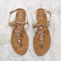 2023 Summer Fashion Women Sandals Rhinestone Decoration Simple and Comfortable Casual Buckle Woman Shoes Sandalias De Mujer