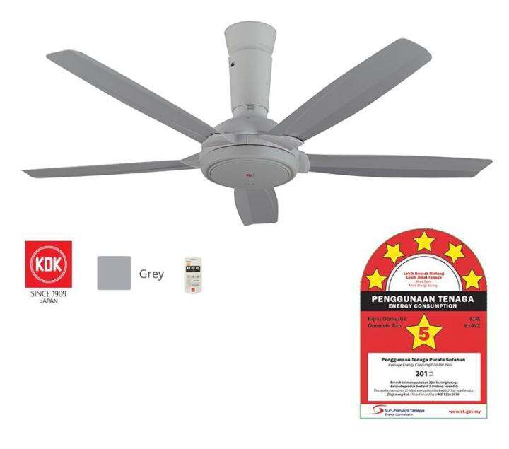 KDK Z Series K14YZ Ceiling Fan (Grey) Lazada