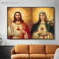 โปสเตอร์หัวใจศักดิ์สิทธิ์ Mary And Jesus พิมพ์ลายผ้าใบวาดภาพ HD กรอบรูปคริสเตียนคาทอลิกตกแต่งห้องนั่งเล่นรูปภาพศิลปะผนังจัดส่งรวดเร็ว ✿♠✁