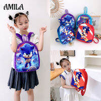 AMILA กระเป๋าผ้ากำมะหยี่เด็ก เป้ลำลองอนุบาลถุงป้องกันสัน Dompet Koin