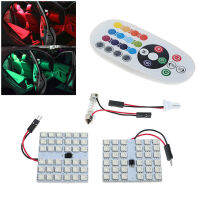 2 ชิ้น 16 สี RGB 24SMD รีโมท LED ภายในรถโดมด้วย Remote Control