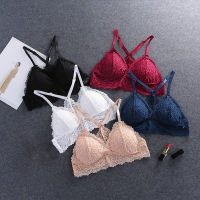 Bra Wireless Bras for Women Lingerie BH Lace y Bralette Push Up Bra Plus Size Y-line Straps Backless Lace Bras Large Size