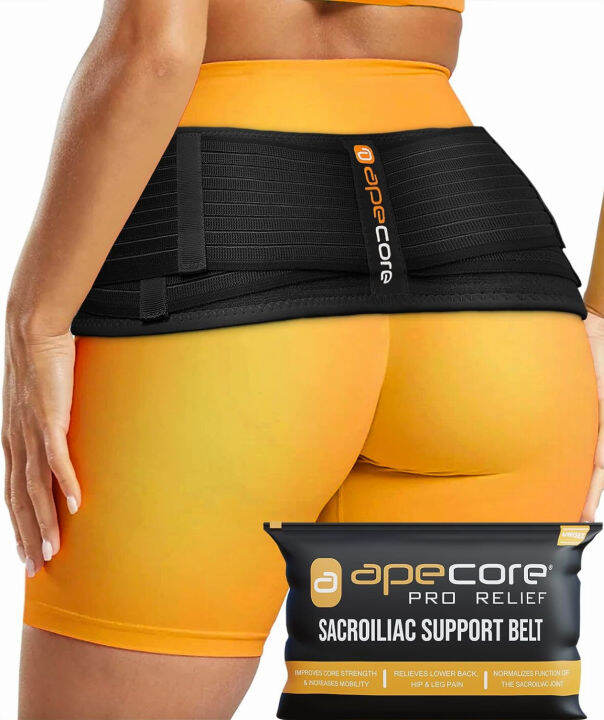 apecore-si-belt-sacroiliac-belt-for-women-and-men-si-joint-belt-for-sciatica-joint-pelvis-lower-back-pain-relief-lumbar-and-hip-support-brace-trochanter-belt-with-extra-compression-hip-pain-relief-bla