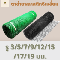 ตะแกรง ตาข่ายพลาสติก PVC สีเขียว สีดำ 90 ซม.x30 เมตร(6เหลี่ยม)(ไทยประสิทธิ์)