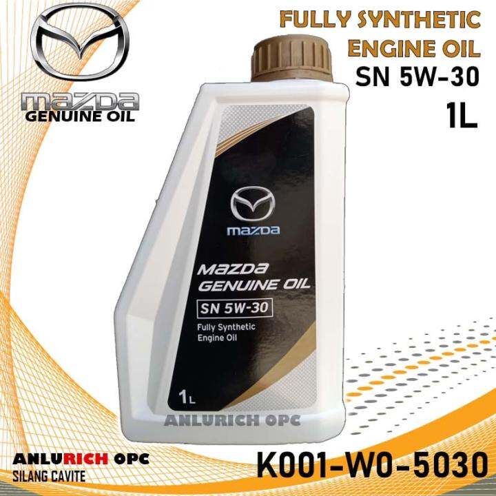 MAZDA GENUINE OIL SN 5W/30 FULLY SYNTHETIC ENGINE OIL PN: K001-W0-5030 ...