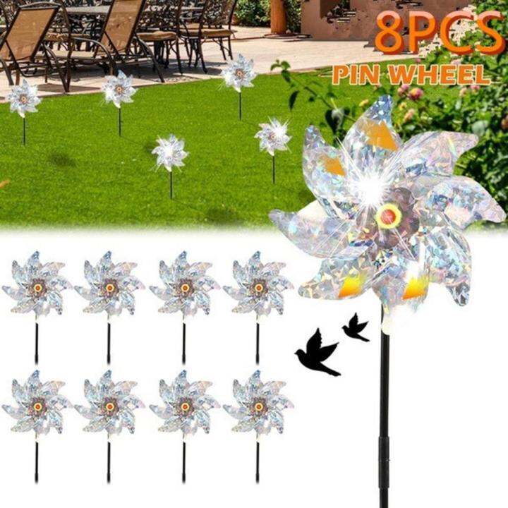 HUGHES Pest Control Outdoor Deterrant Spinner Holographic Pinwheel Bird