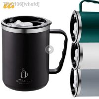 ☍♂☊ ivhefd Caneca Inoxidável Com Copo De Café Isolado Elegante Simples Parede Dupla Alça Drinkware Resistente Ao Calor