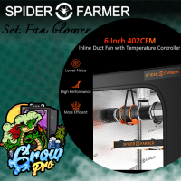 Spider Farmer®4 Inch Inline Fan Combo with Temperature and Humidity Fan Controller