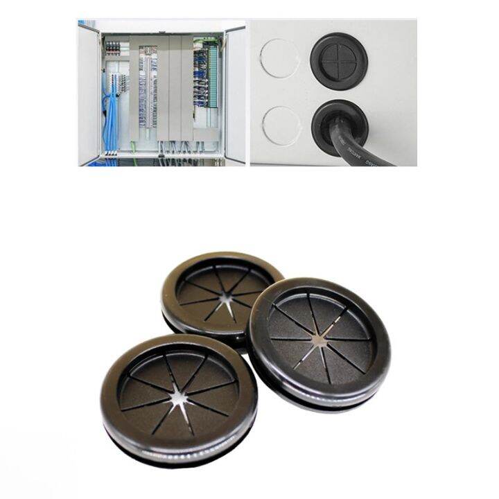 6pcs Black Cable Wiring Rubber Grommets Gasket 2050mm Inner Diameter