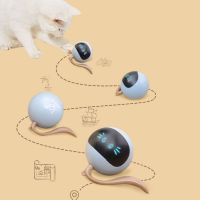 Automatic Smart Interactive Cat Toy Colorful LED Self Rotating Ball Toys USB Rechargeable Kitten Electronic Cat Ball Toys