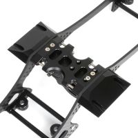 LCG Carbon Fiber Chassis Kit Frame Rail Skid Plate Gearbox Bumper Set for Axial SCX10 1/10 RC Crawler Car DIY Upgrades