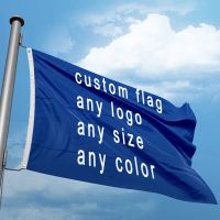 Custom Flag Banners Polyester Material Any Size Color Double Stitched  Design  High  Quality Logo Advertising   Indoor Outdoor