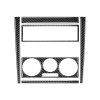แผงปลอกคอกันสุนัขเลียช่องจ่ายลมเครื่องปรับอากาศวิทยุควบคุมกลางรถคาร์บอนไฟเบอร์สำหรับ VW Golf 4 Jetta Bora MK4 R32 GTI 1999-2004