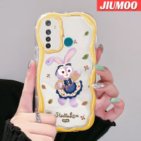 เคส JIUMOO สำหรับ Realme 5 5i 5S 5 Pro 6i Narzo Q 20A Q เคสการ์ตูนกระต่ายสีม่วงสีสันสดใสน่ารักเนื้อครีมกันกระแทกแบบใสนิ่มเคสมือถือสร้างสรรค์โปร่งใสลายกล้องถ่ายรูปฝาครอบป้องกันซิลิโคน