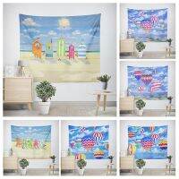 【CW】❄  Wall Decoration Aesthetics Hawaii Tapestry Rural Hanging Large Fabric Bedroom