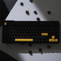 Custom Black Yellow Keycaps ABS Material Two-Color Molding Keycaps Cherry Profile For Mechanical Keyboard