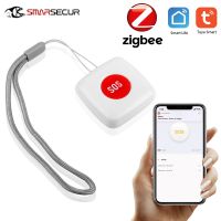 TUYA ZigBee SOS  Sensor  Mini Elderly Alarm Waterproof Emergency Panic Button Household Security Systems