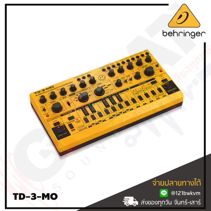 behringer-td-3-mo-เครื่องสังเคราะห์เสียงไลน์เบส-ที่สามารถปรับรูปแบบเสียงได้หลากหลาย-สินค้าใหม่แกะกล่อง-รับประกันบูเซ่