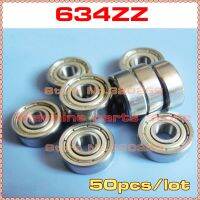 ▧▫ 50pcs Radial Shaft 634ZZ Ball Bearing 4x16x5 4x16x5Mm Metal Shield 634Z Deep Groove F634ZZ