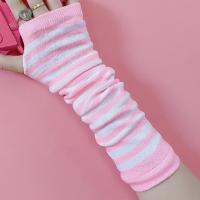 [A Like]ถุงมือสีชมพูน้ำผึ้งถุงมือครึ่งนิ้วอะนิเมะอุปกรณ์เสริม EMO Punk Arm Warmers