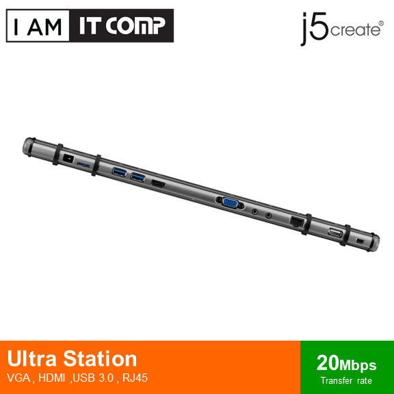 J5Create JUD500 Ultra Station Docking Station / HDMI / VGA / Lazada