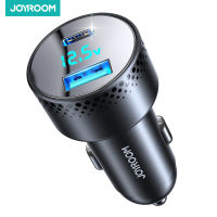 Joyroom 70W 2-In-1 Fast Car Charger PD 35W QC3.0 18W PPS 25W Super Fast LED USB C Car Charger Adapter สำหรับ Samsung