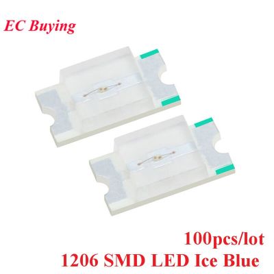 100pcs 1206 SMD LED Highlight Ultra Bright Ice Blue Color LED Light Diode Emitting Diodes DIY Electrical Circuitry Parts