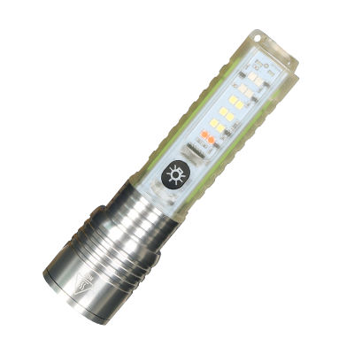 Super Bright LED Flashlight Strong Magnets 30W LED Wick Lighting White Red Blue Purple Side Light Zoomable Camping Lantern