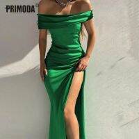 Party  Split Green Sexy Satin Dress for Women Black Lady Foraml Club Maxi Long Dresses Elegant Lady Backless Outwear PR1088G