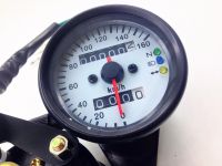 LED Backlight Signal Motorbike Odometer KMH Speedometer Gauge CB Cafe Racer GN