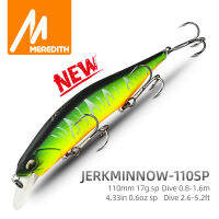 MEREDITH REALIS Jerkbait โมโห110มิลลิเมตร17กรัม SP เหยื่อตกปลาฮาร์ดเหยื่อสร้อยหลายสีสำหรับเบ็ดตกปลามืออาชีพ