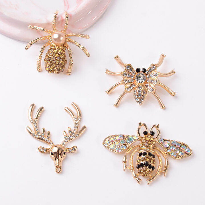 blesiya-4pack-bee-spider-flatback-metal-embellishments-diy-scrapbooking-ornament