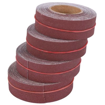 4 Rolls Sanding Belt Drawable Emery Cloth Sandpaper Dry Abrasive Belt Box Wood Grinding Roll Belts for Wood Turners, Automotive
