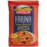 Divella Farina PIZZA Flour "00" 1kg. แป้งพิซซ่า ดีเวลล่า ฟาริน่า เบอร์ 00 ขนาด1 กิโลกรัม