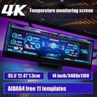 1920x480HD IPS Screen Temperature Control Dynamic Display Desktop AIDA64 Adjustable Brightness For Raspberry Pi Computer