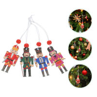 Hemoton 12pcs ครัวเรือนแขวน nutcracker ทหารคลาสสิก nutcracker ทหารจี้ไม้แขวนแคร็กเกอร์