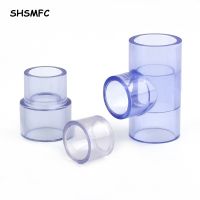 1PC 40 50 To 20 25mm UPVC Transparent Straight Tee Bushing Reducing Connector Water Supply Tube Garden Irrigation Pipe Fittings