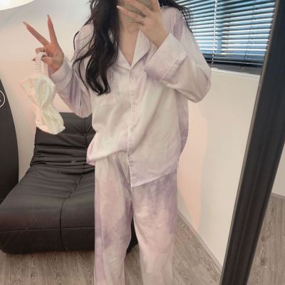 2023 New Style Pajamas Womens Print Fashion Style Long Sleeved Suit Home Clothes Pajama Set