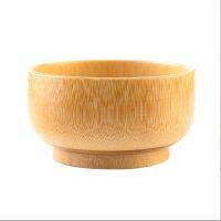 Real Natural Bamboo Bowl Hand-carved Round Bowl Safe Non-toxic Baby Feeding Rice Bowl Eco-friendly Korean Tableware BPA Free