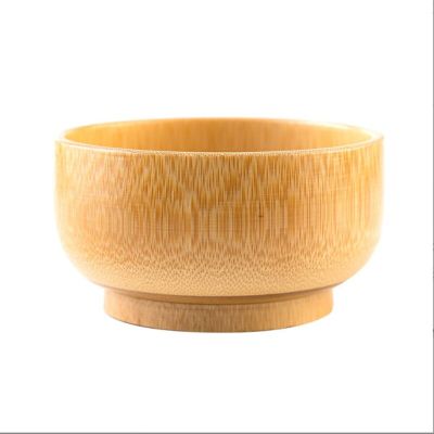 Real Natural Bamboo Bowl Hand-carved Round Bowl Safe Non-toxic Baby Feeding Rice Bowl Eco-friendly Korean Tableware BPA Free